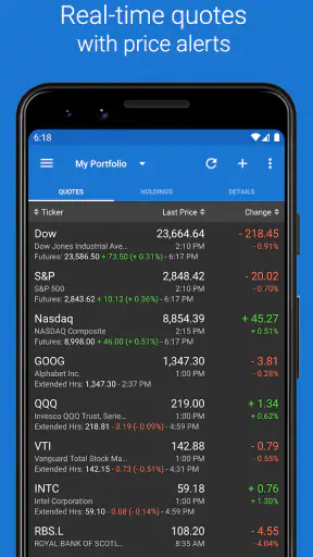 My Stocks Portfolio screenshot