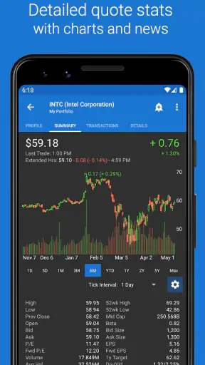 My Stocks Portfolio screenshot