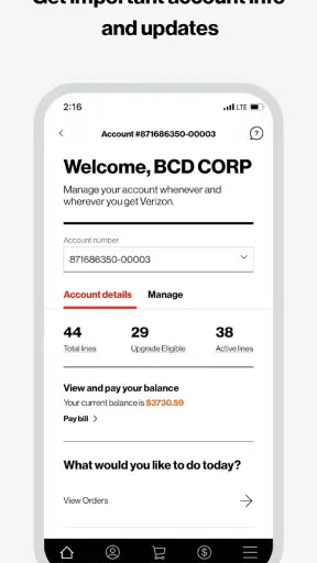 My Verizon For Business screenshot