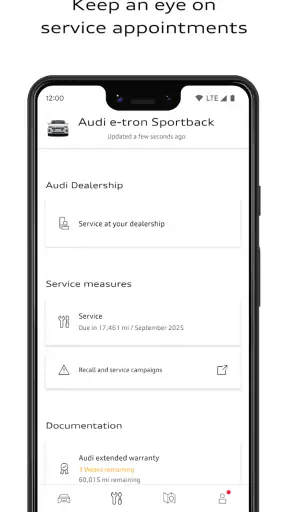 myAudi screenshot