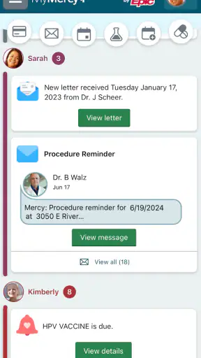 MyMercy screenshot
