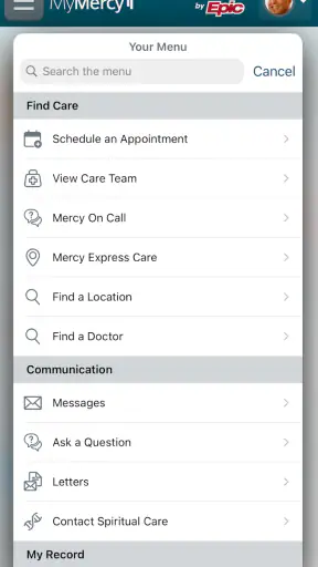MyMercy screenshot
