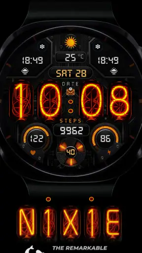 Nixie Digital - Wear OS Face screenshot