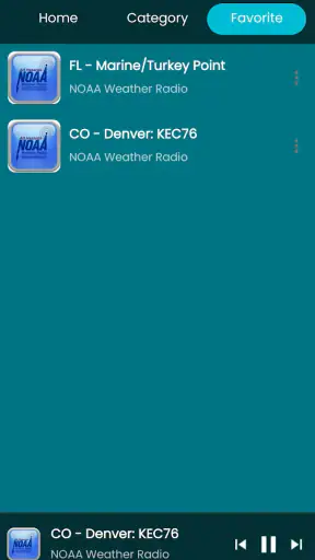 NOAA Weather radio screenshot