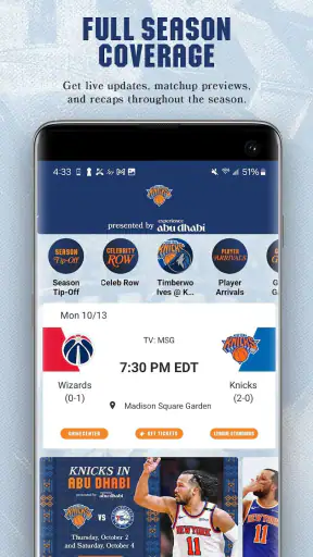 Official New York Knicks App screenshot