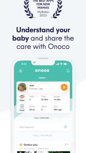 Onoco - Shareable Baby tracker screenshot