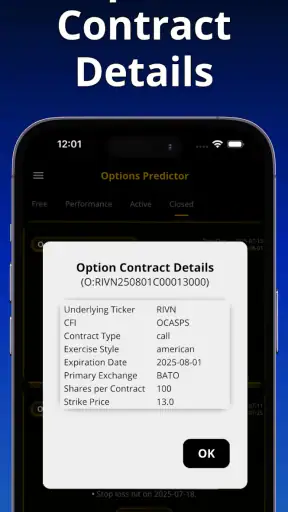 Stock Options Trading Signals screenshot