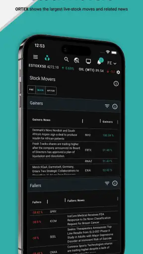 ORTEX - Stock Market Analytics screenshot