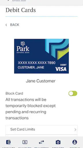 Park National Bank screenshot