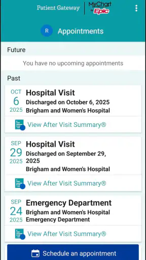 Patient Gateway screenshot