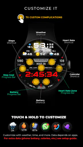 PER27 Digital Watch Face screenshot