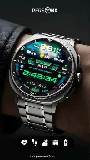 PER27 Digital Watch Face screenshot
