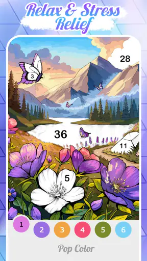 Pop Color - Paint by number screenshot