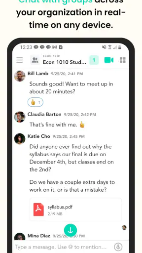 Pronto Team Communication screenshot