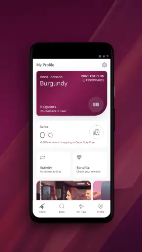 Qatar Airways screenshot