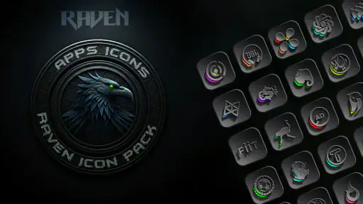 Raven Dark Icon Pack screenshot