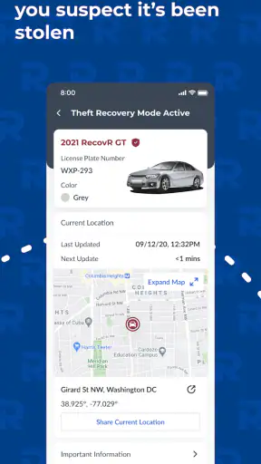 RecovR: Vehicle Theft Recovery screenshot