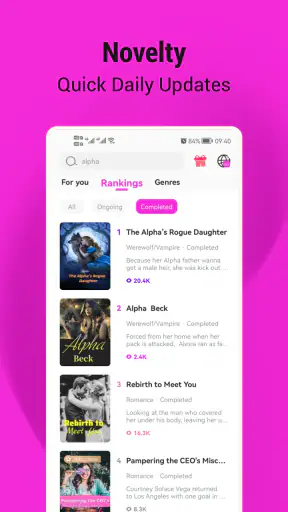 Romanfic - Romance & Werewolf screenshot