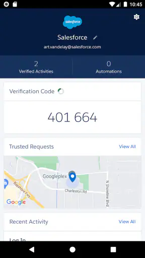 Salesforce Authenticator screenshot