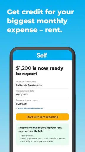 Self – Credit Builder & Cash screenshot