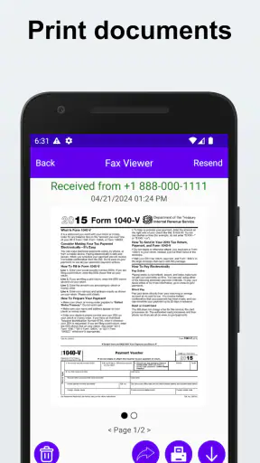 Send & Receive Fax Number screenshot