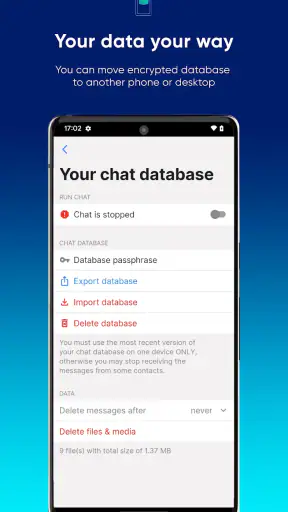 SimpleX Chat screenshot
