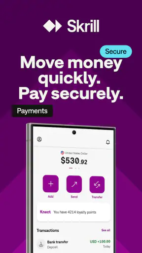 Skrill - Fast, secure payments screenshot
