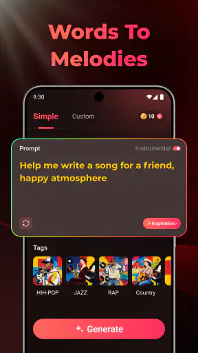 SongAI - AI Music Generator screenshot
