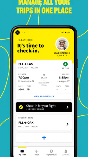 Spirit Airlines screenshot