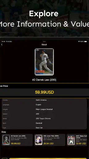 Sports Card Value Identifier screenshot
