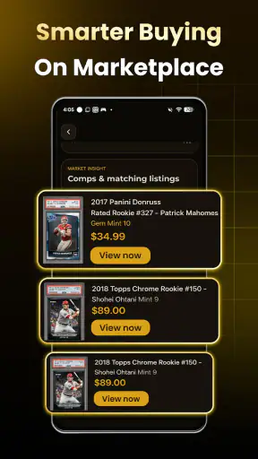Sports Card Value Scanner screenshot