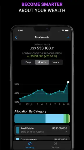 Sumio: Net Worth Tracker screenshot