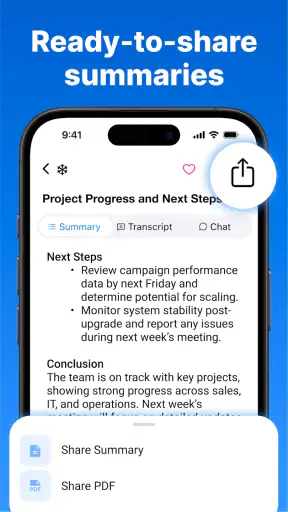 Summary - AI Note Taker screenshot