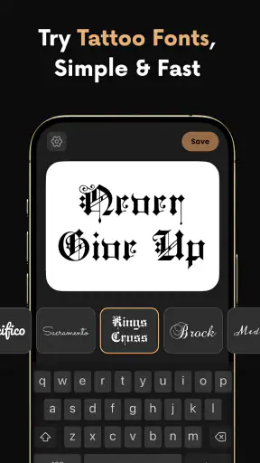 lettering Tattoo - Font Design screenshot