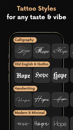 lettering Tattoo - Font Design screenshot