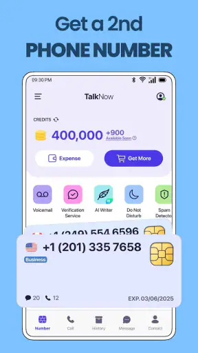 TextNum: Call + Text for Now！ screenshot