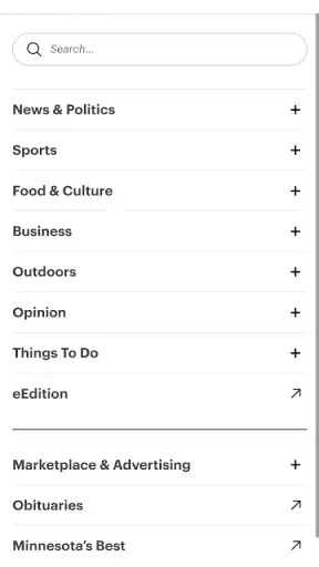 The Minnesota Star Tribune screenshot