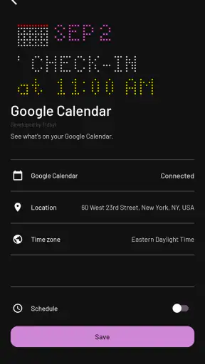 Tidbyt screenshot