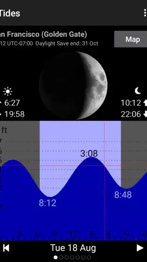 Tide Table Chart screenshot