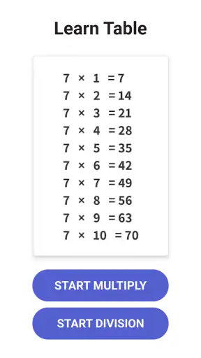 Times Tables - Multiplication screenshot