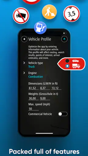 TomTom GO Expert: Truck GPS screenshot