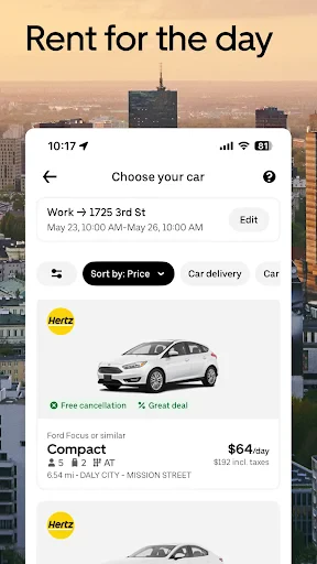 Uber - Request a ride screenshot