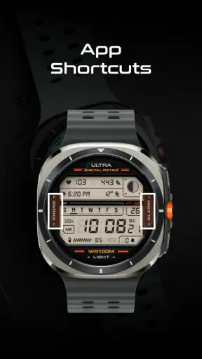 ULTRA Digital Retro watch face screenshot
