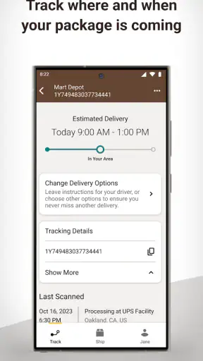 UPS screenshot