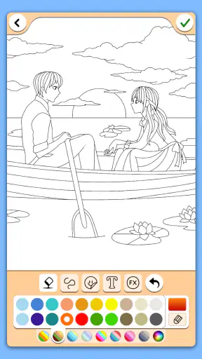 Valentines love coloring book screenshot