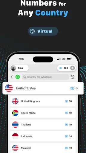 VSim: SMS Verification Code screenshot