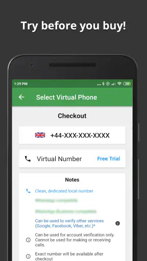 Wabi - Virtual Phone Number screenshot