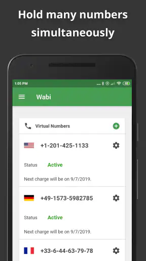 Wabi - Virtual Phone Number screenshot