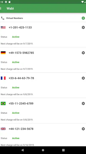 Wabi - Virtual Phone Number screenshot