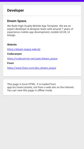 WebView Android App screenshot